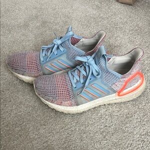 Adidas Blue and Orange Ultraboost Sneakers